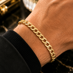 Pre Owned 9ct Mens Curb Bracelet ZB776